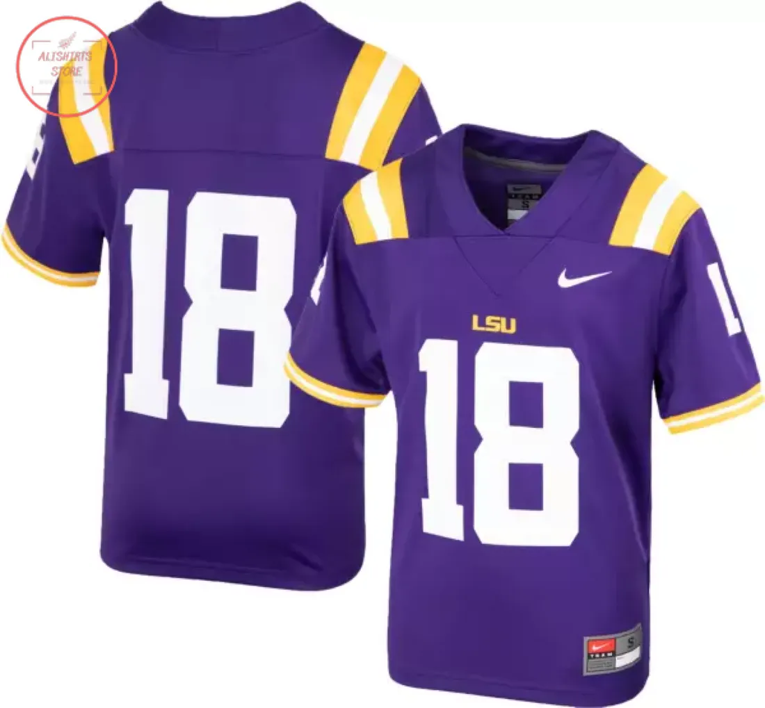 Youth LSU Tigers Purple Football Jersey