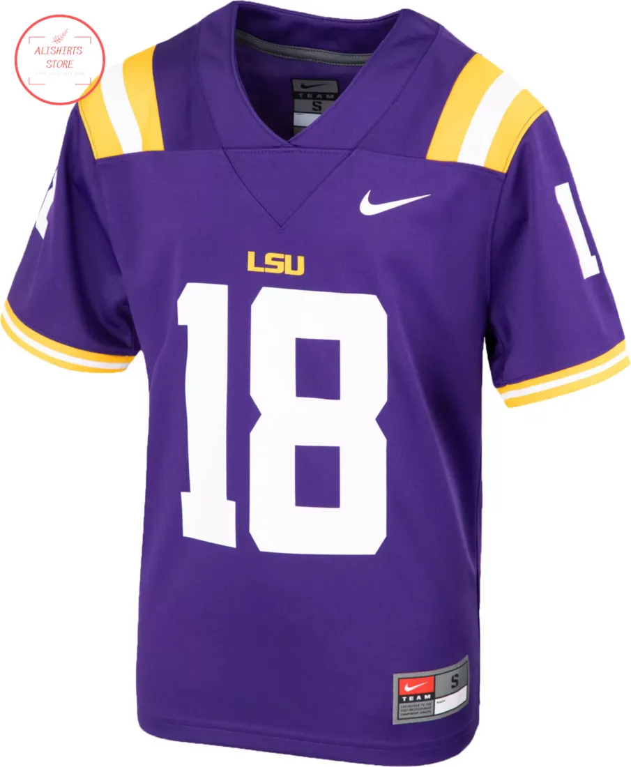 Youth LSU Tigers Purple Football Jersey