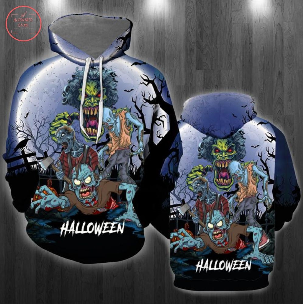 Zombie Horror Halloween Shirt and Hoodie