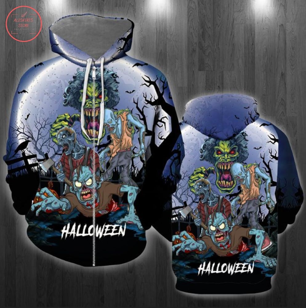 Zombie Horror Halloween Shirt and Hoodie