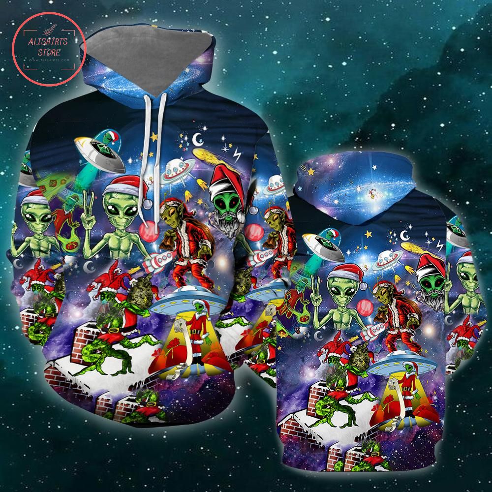 Alien Santas Christmas 3D Hoodie