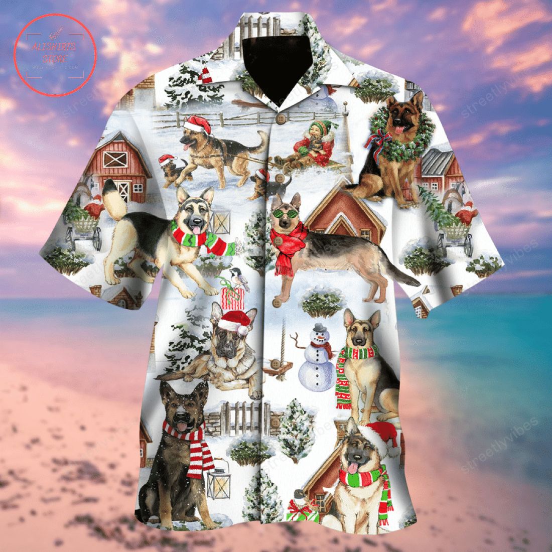 All I Want for Christmas Are German Shepherds Hawaiian Shirt