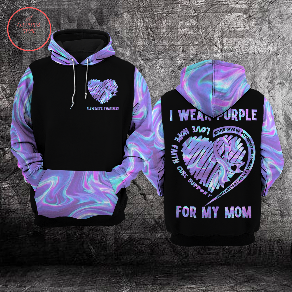 Alzheimer’s Awareness For My Mom Hoodie