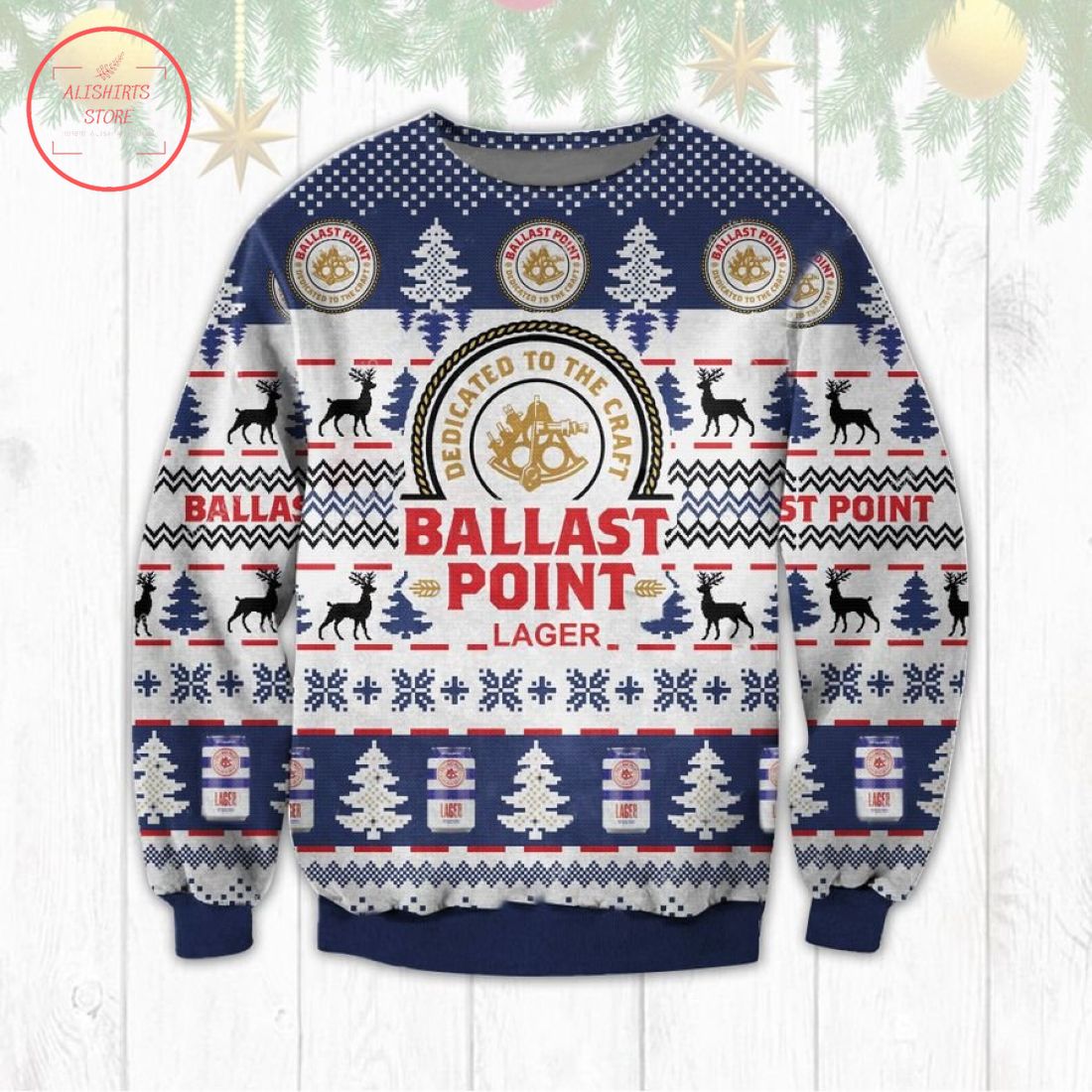 Ballast Point Lager Ugly Christmas Sweater