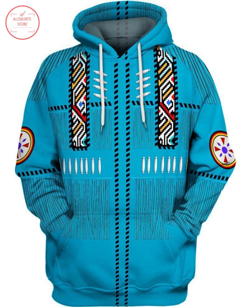 Blue Native 3D All Over Print Hoodie