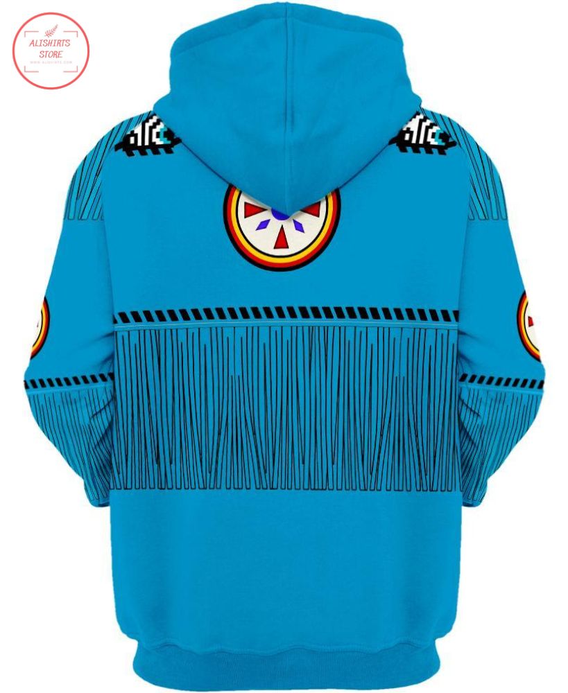 Blue Native 3D All Over Print Hoodie