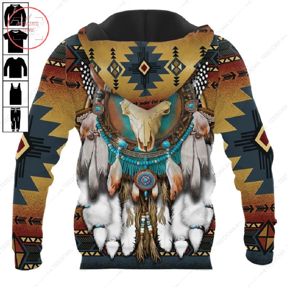 Buffalo Skull Native American 3D Hoodie