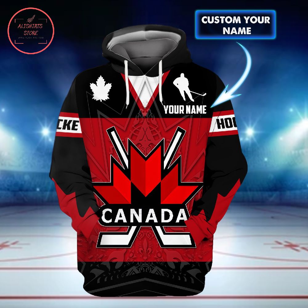 Canada Hockey Maple Leaf 3D Hoodie