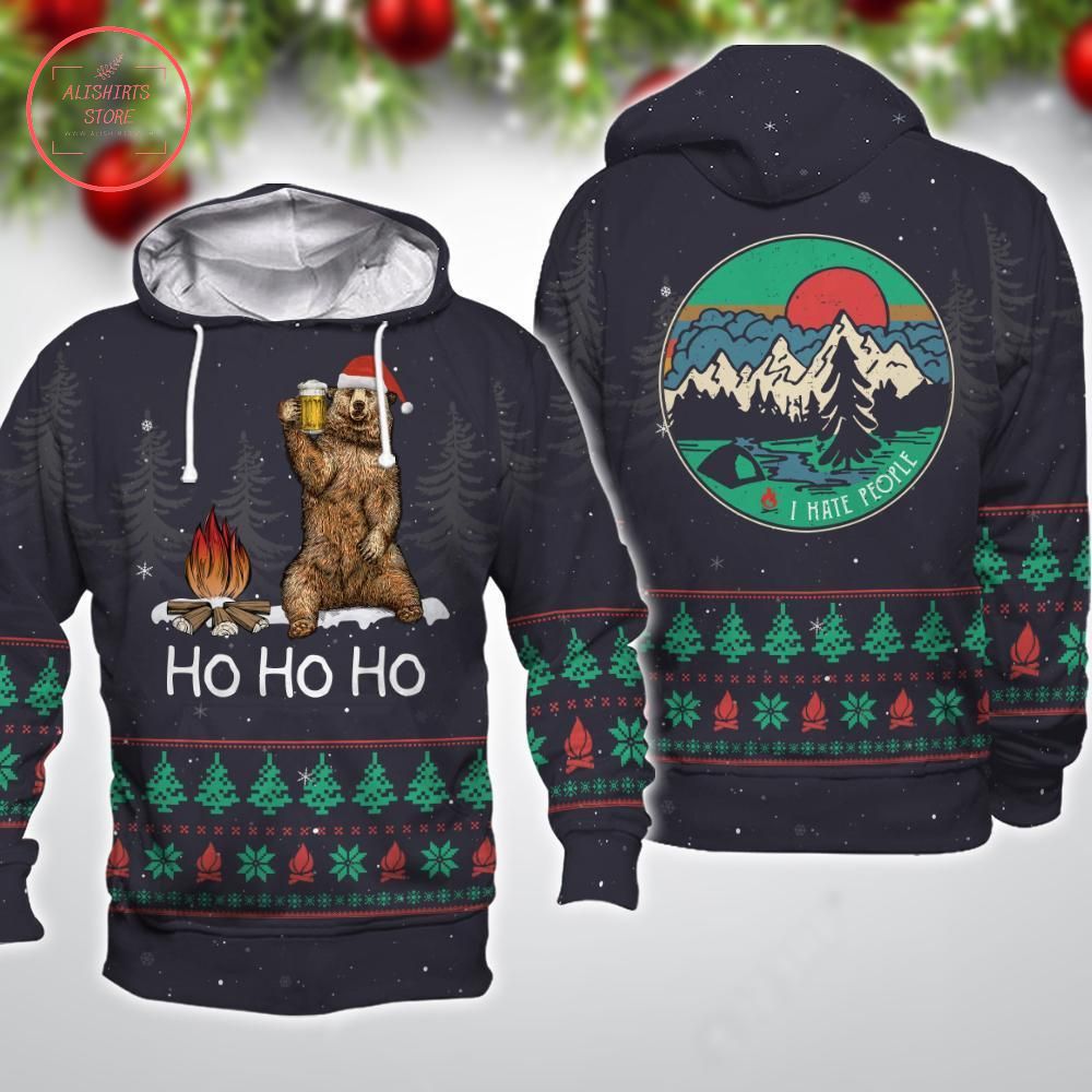 Cheers Bear Christmas 3D Hoodie