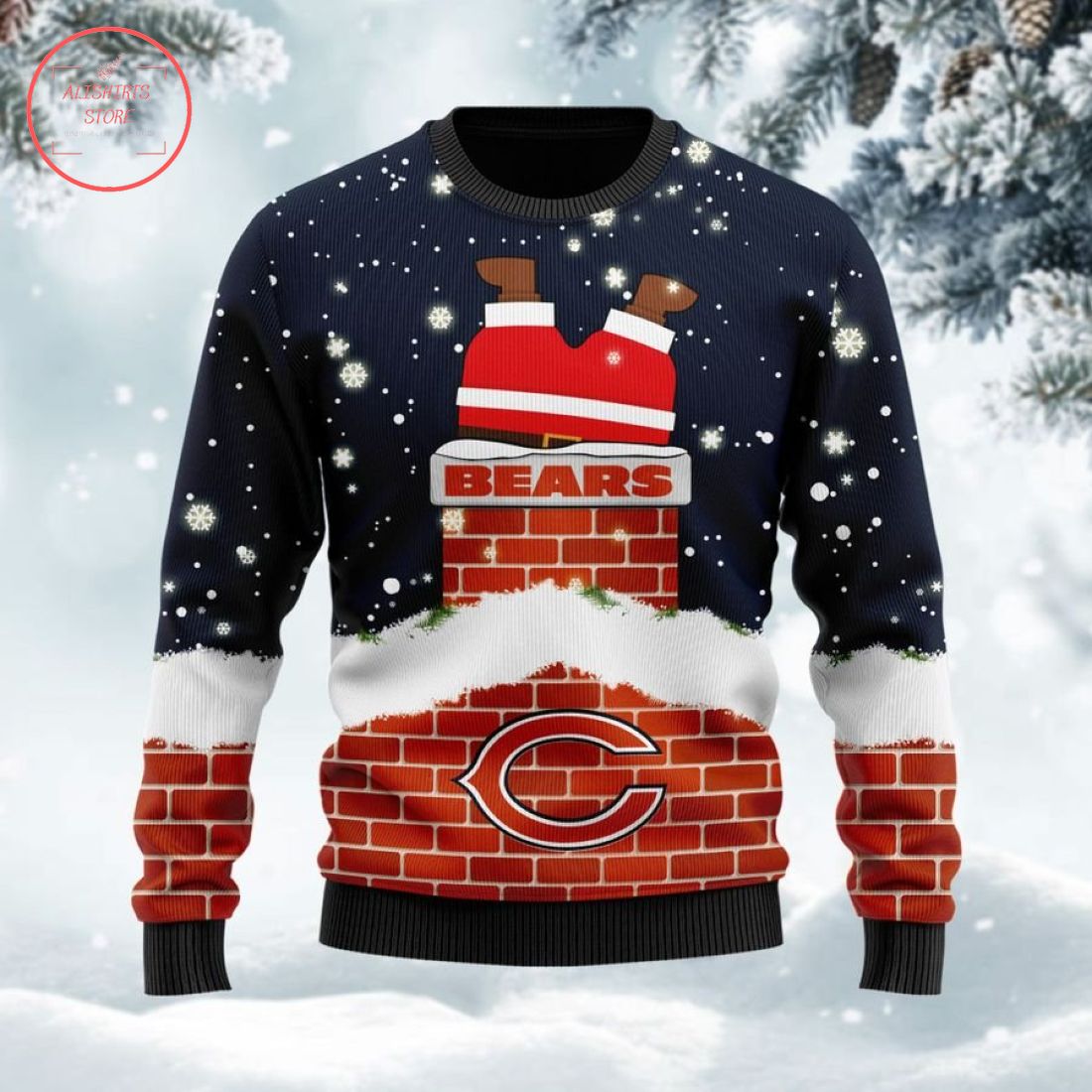 Chicago Bears Santa Claus Custom Ugly Christmas Sweater