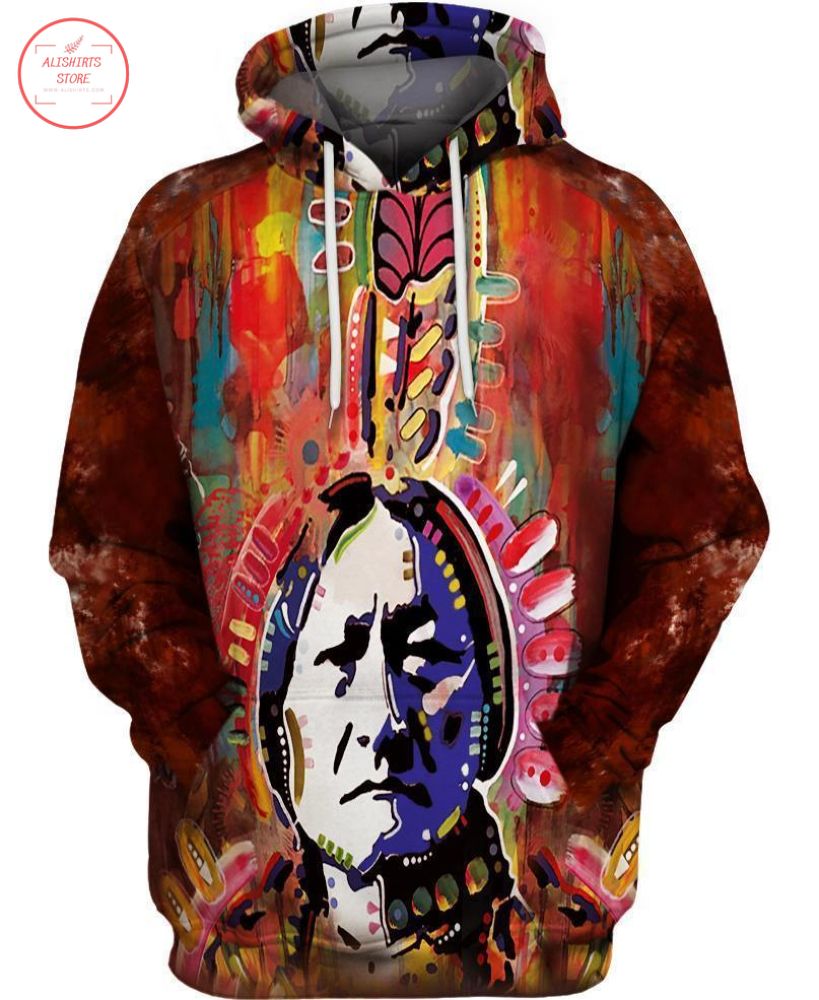 Chief Sitting Bull 3D All Over Print Hoodie