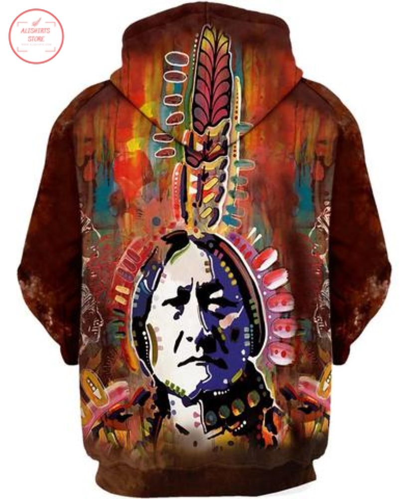 Chief Sitting Bull 3D All Over Print Hoodie