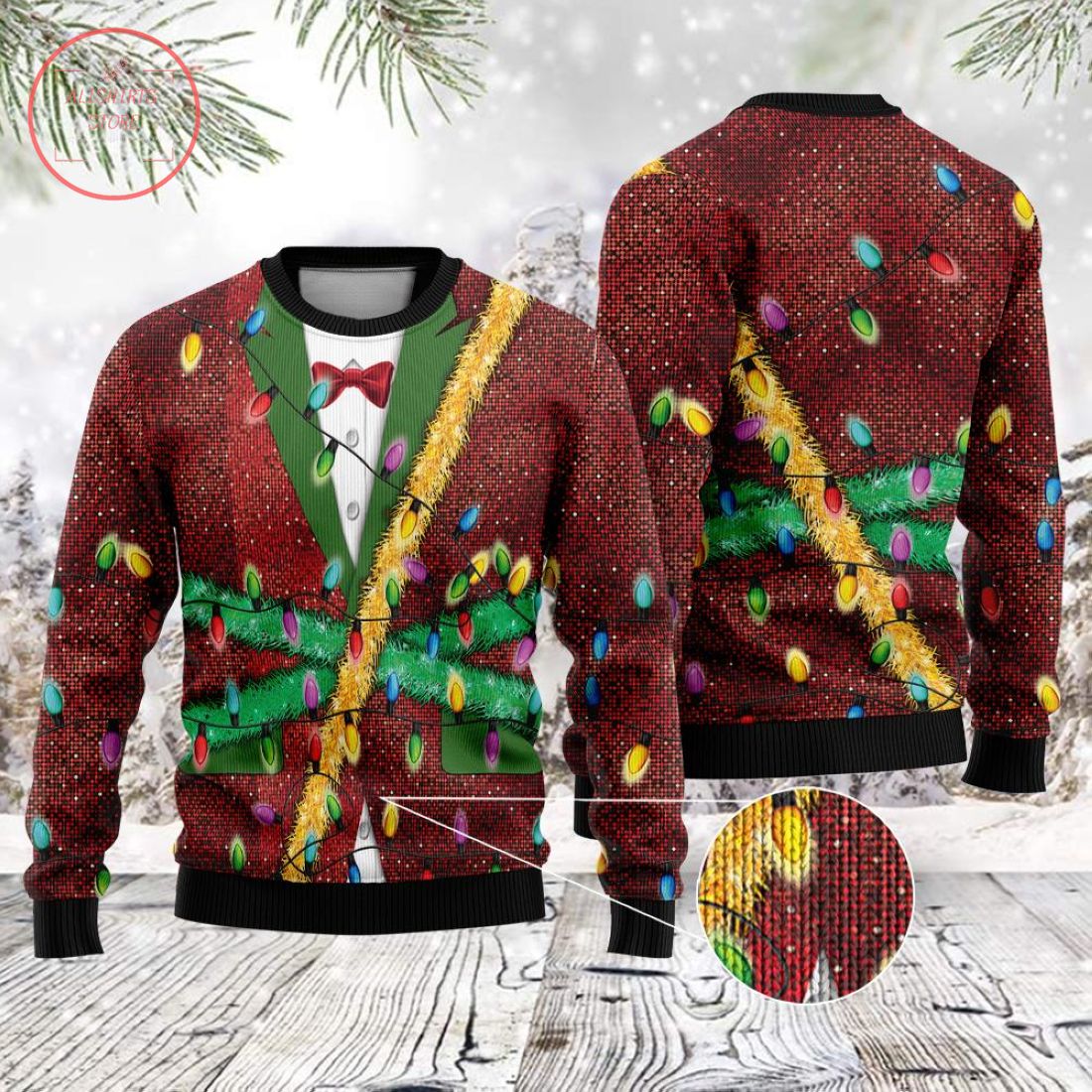 Christmas Light in Christmas Night Sweater