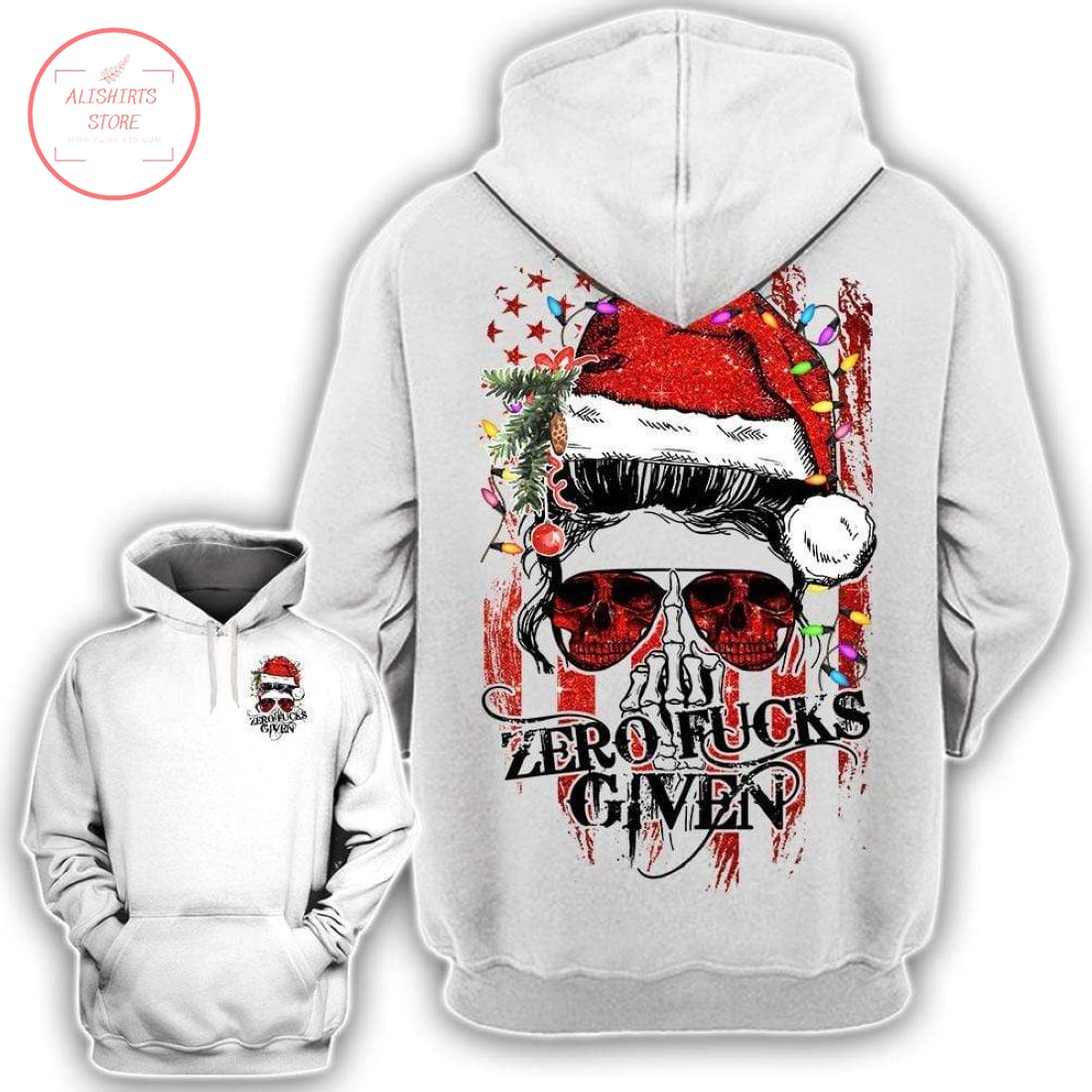 Christmas Skull girl Messy fucks given Hoodie 3D