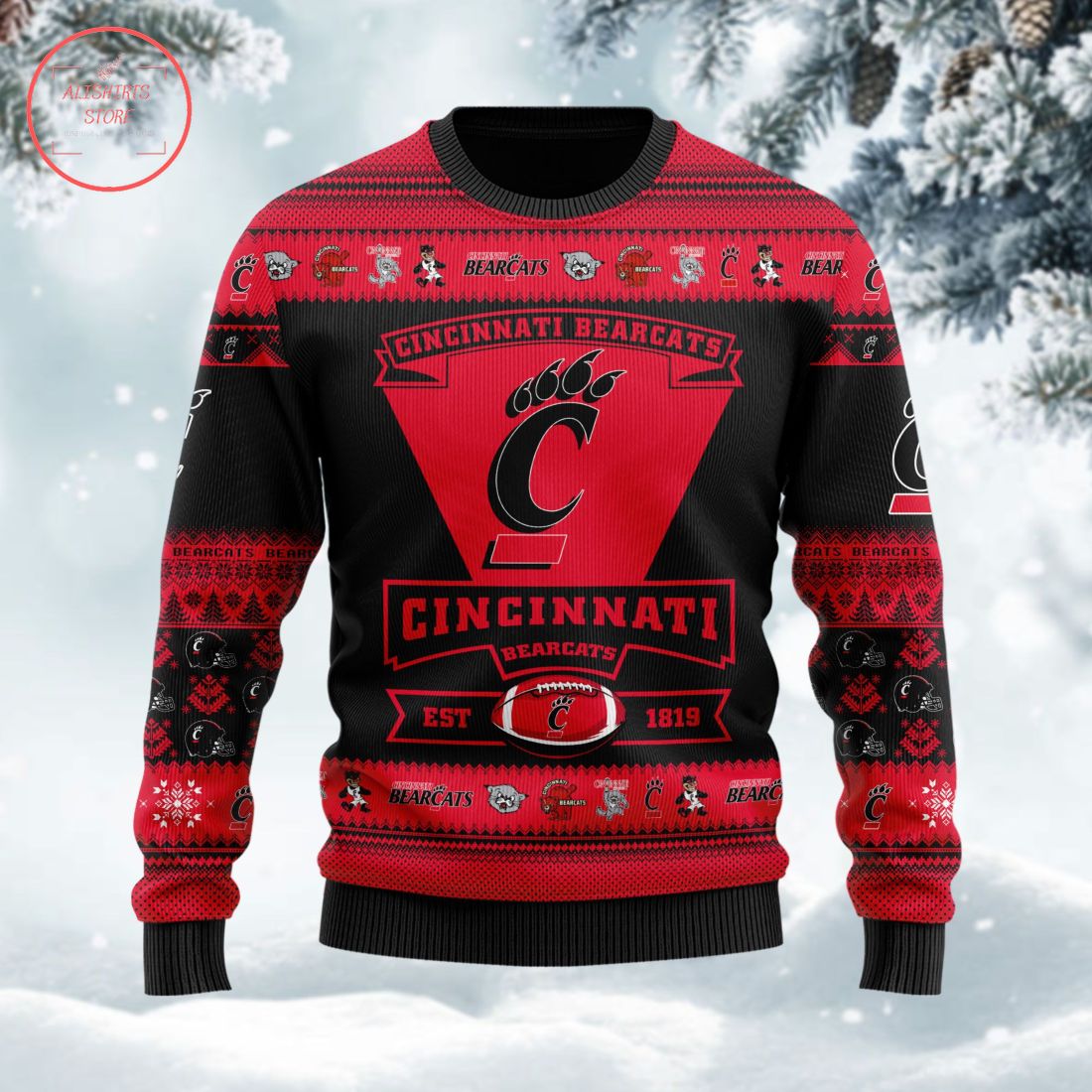 Cincinnati Bearcats Custom Ugly Christmas Sweater