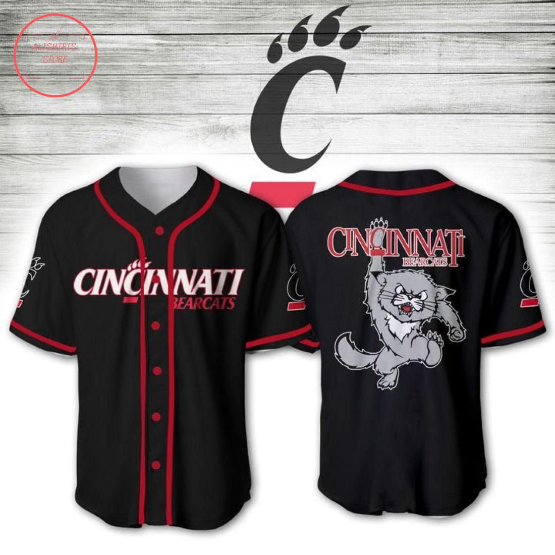 Cincinnati Bearcats NCAA Baseball Jersey