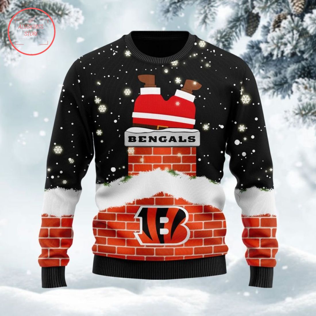 Cincinnati Bengals Santa Claus Custom Ugly Christmas Sweater