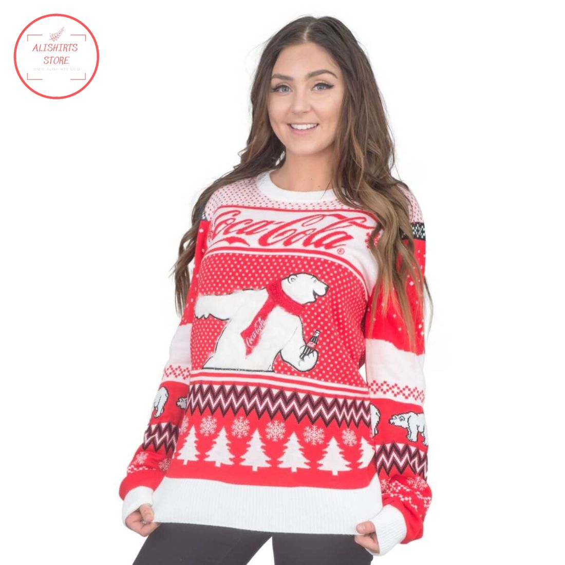 Coca-Cola Polar Bear Ugly Christmas Sweater