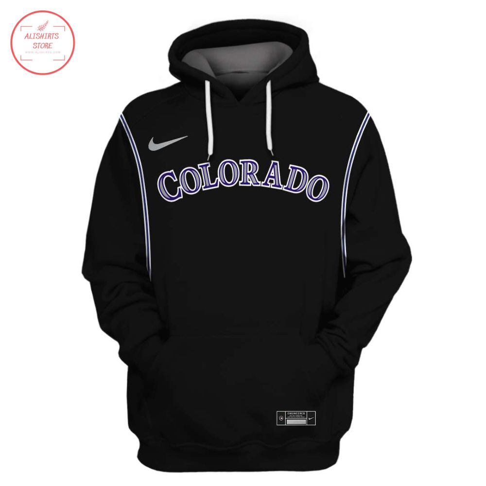 Colorado Rockies Black Personalized Hoodie 3d