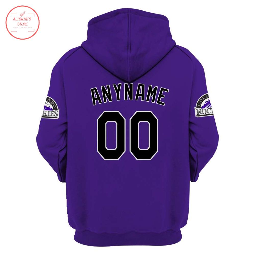 Colorado Rockies Purple Personalized Hoodie 3d