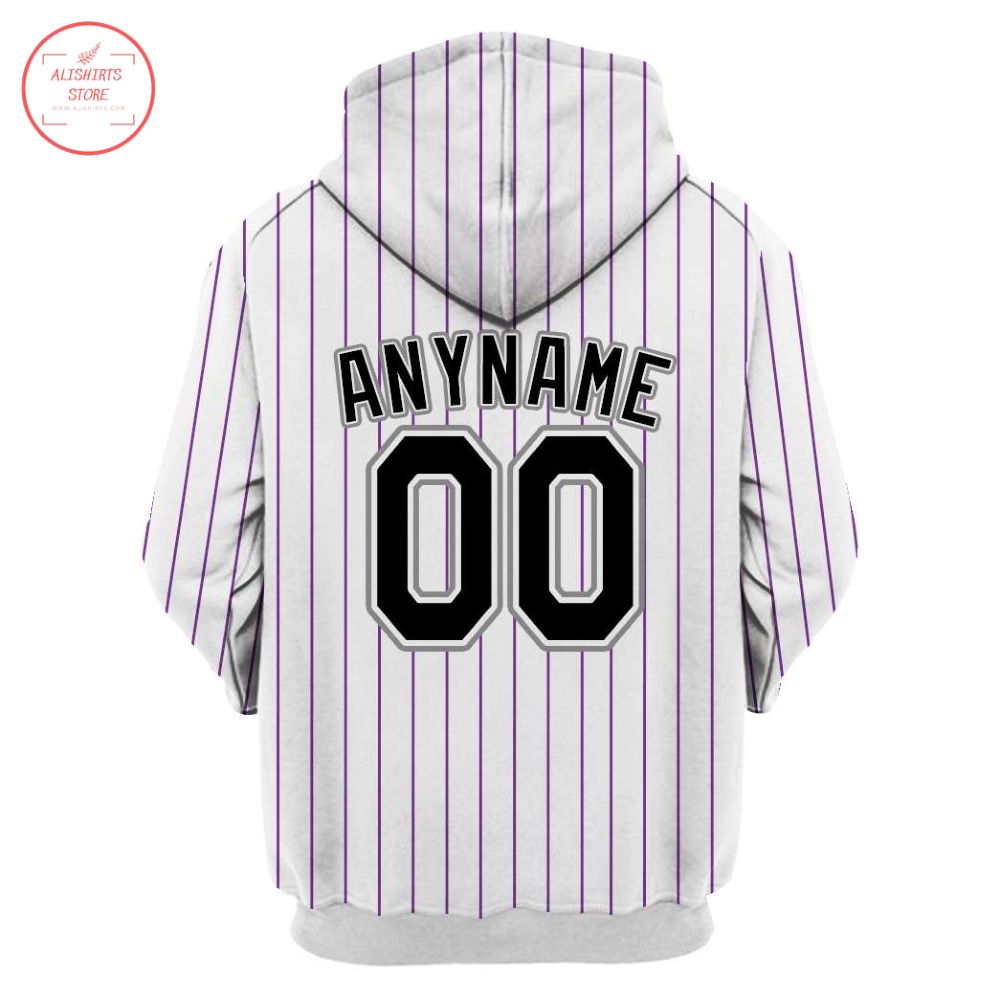 Colorado Rockies White Personalized Hoodie 3d