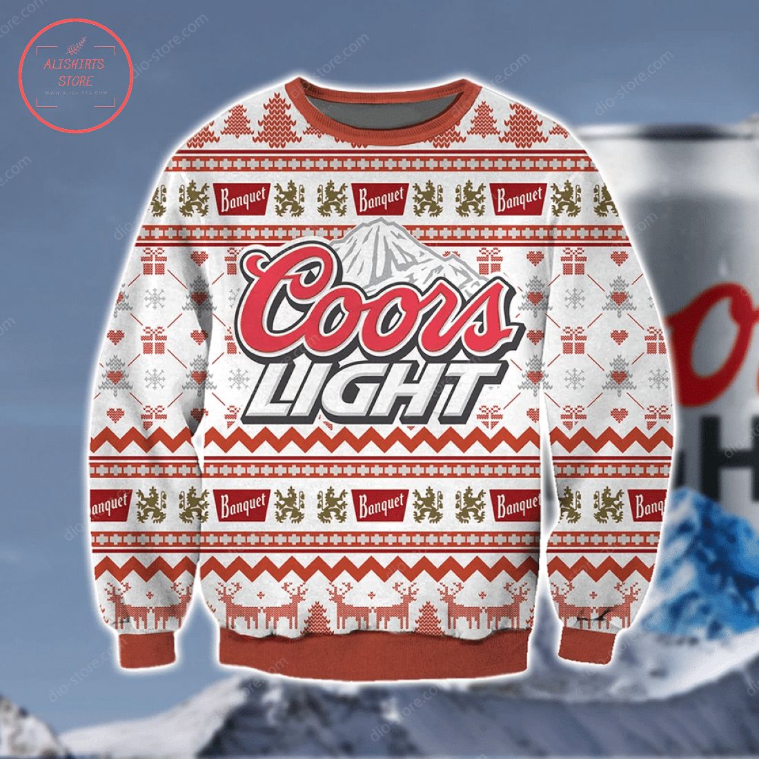 Coors Light Beer Ugly Christmas Sweater