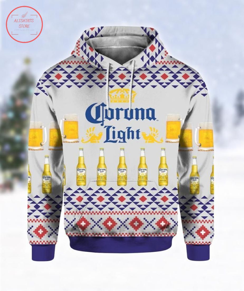 Corona Light Beer Ugly Christmas Hoodie 3d