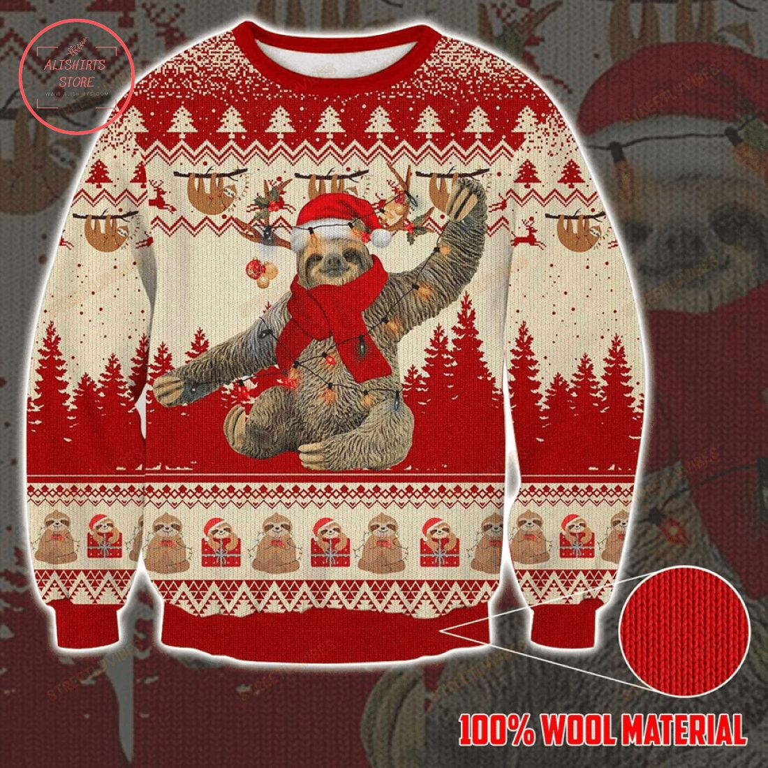 Cute Sloth Ugly Christmas Sweater