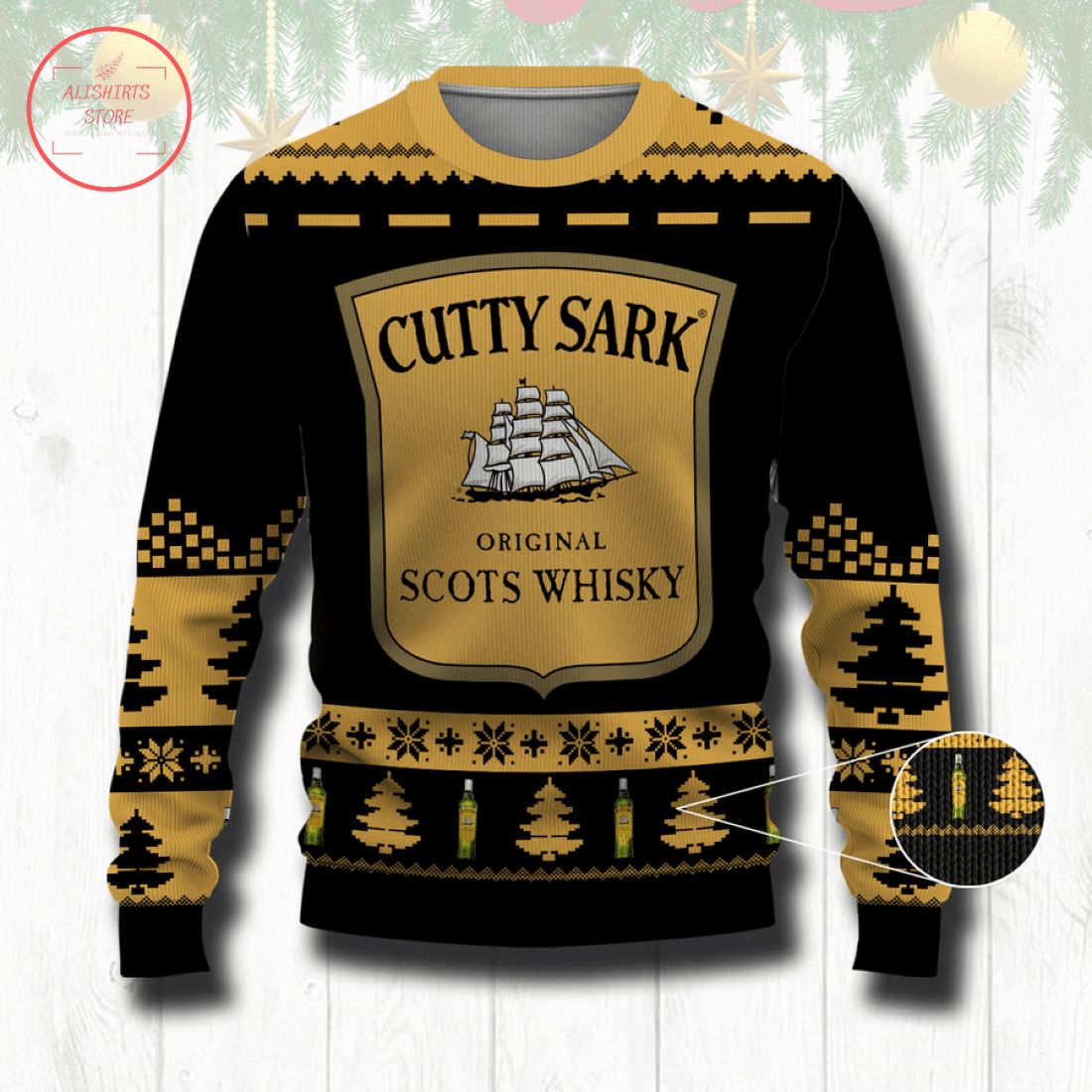 Cutty Sark Whisky Ugly Christmas Sweater