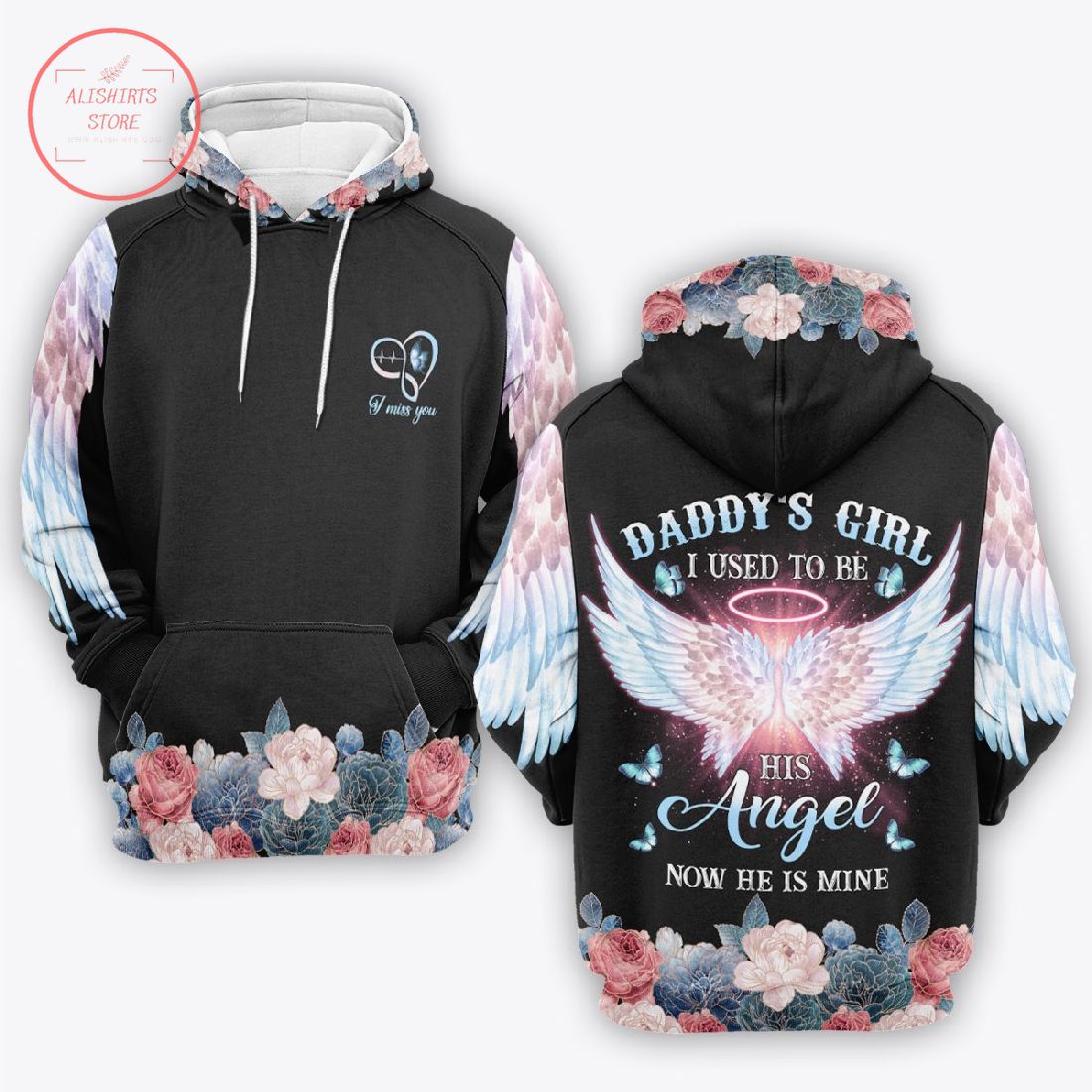 Daddy's Girl Memorial Gif 3D Hoodie