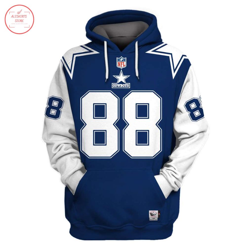 Dallas Cowboys Blue White 3d Hoodie