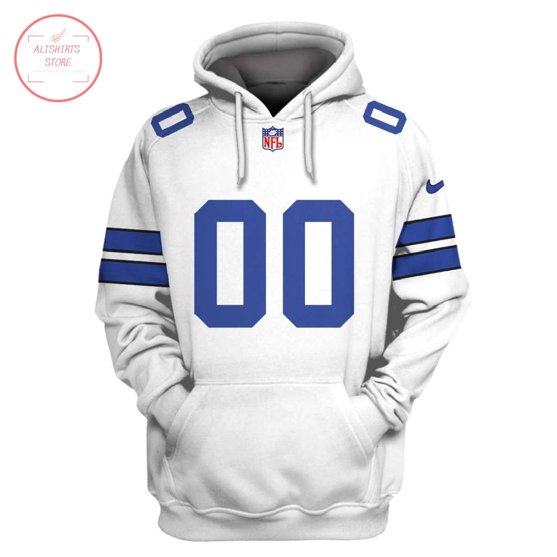 Dallas Cowboys Branded White Personalized Hoodie