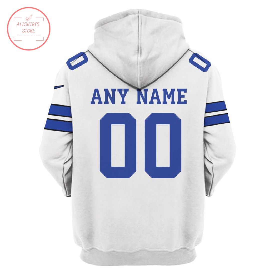 Dallas Cowboys Branded White Personalized Hoodie