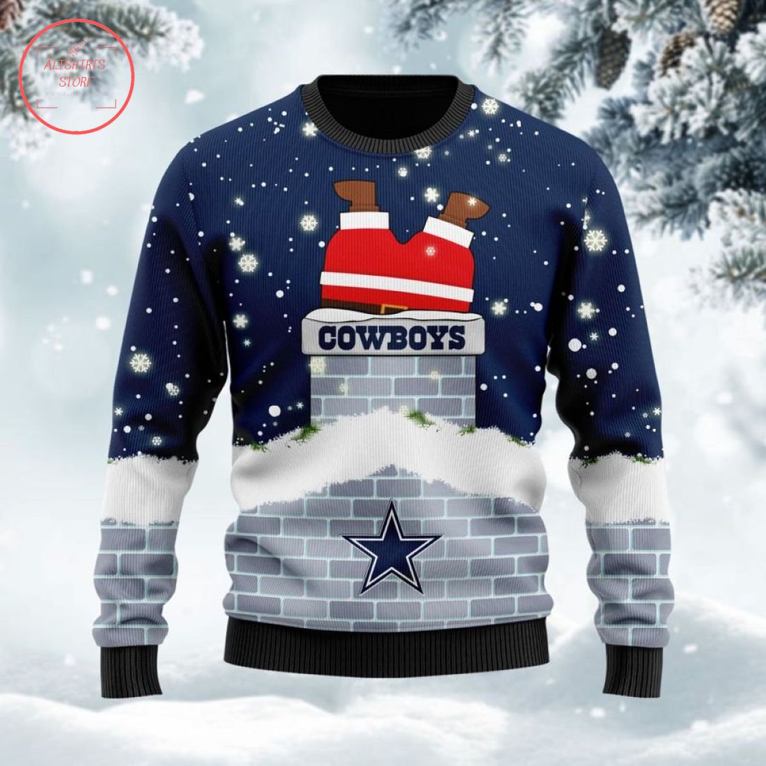 Dallas Cowboys Santa Claus Custom Ugly Christmas Sweater