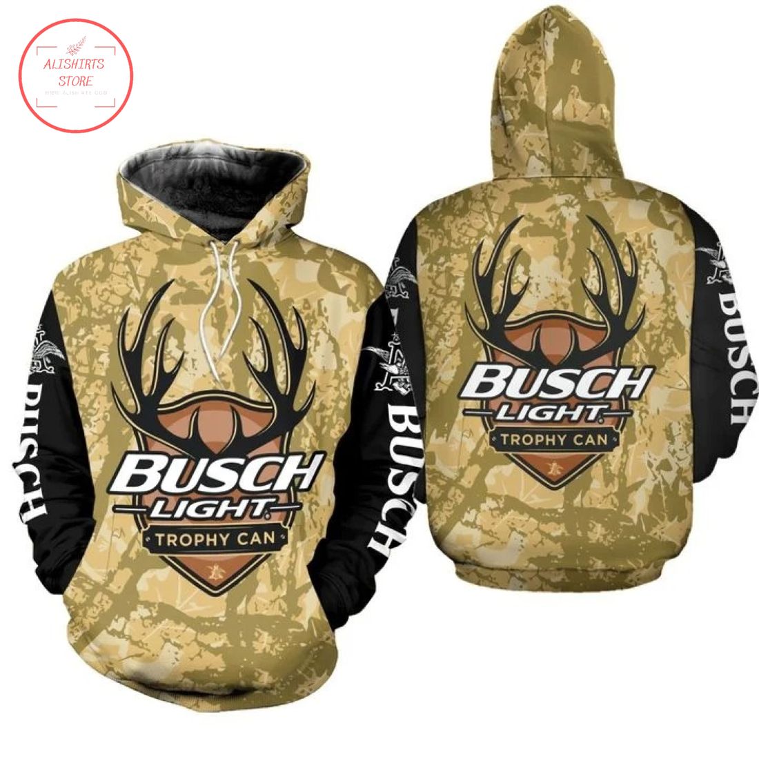 Deer Busch Light Trophy Can Hoodie