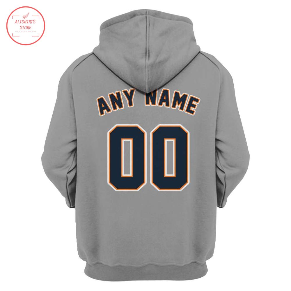 Detroit Tigers Gray Personalized Hoodie 3d