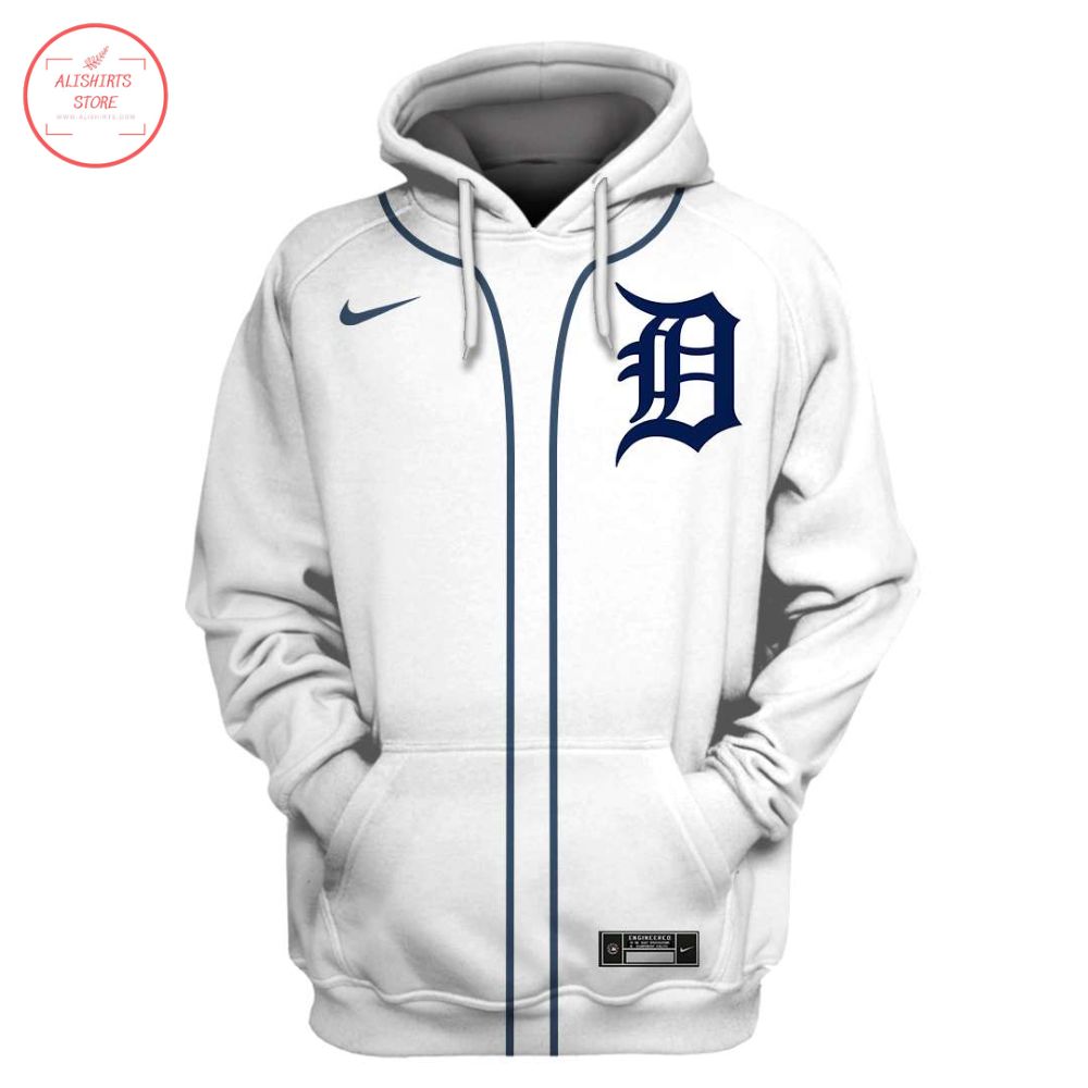 Detroit Tigers White Personalized Hoodie 3d