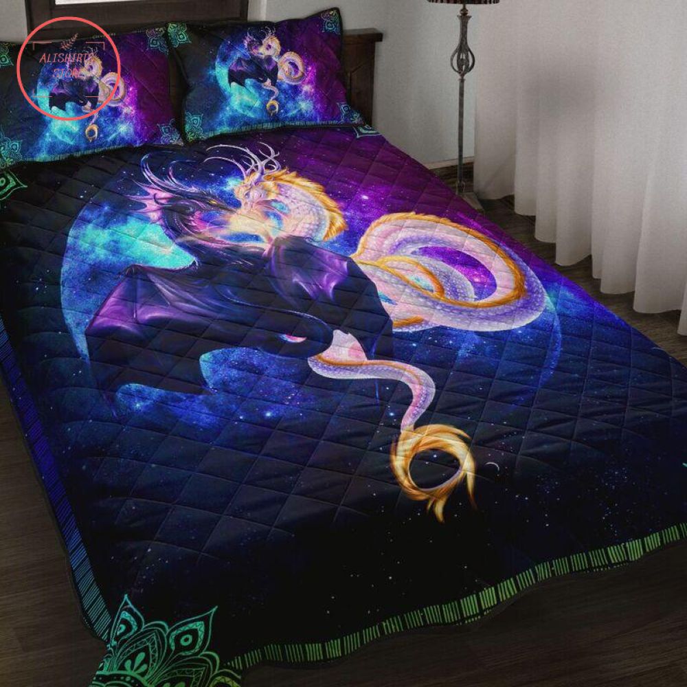 Dragon Galaxy Couple Bedding Set