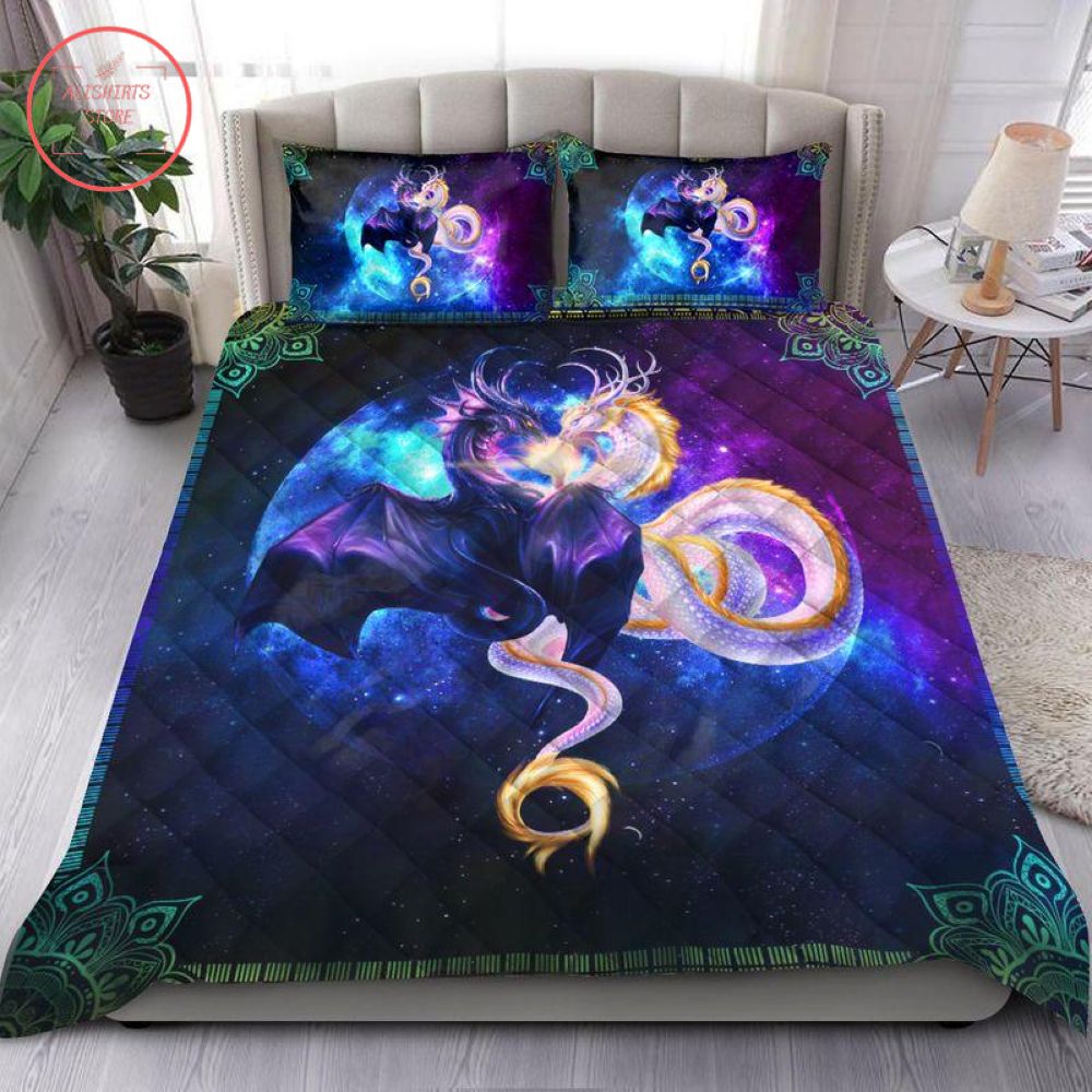 Dragon Galaxy Couple Bedding Set