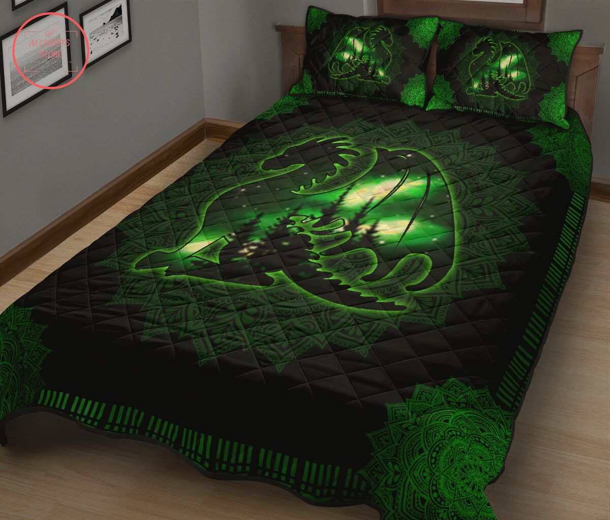 Dragon Green Bedding Set