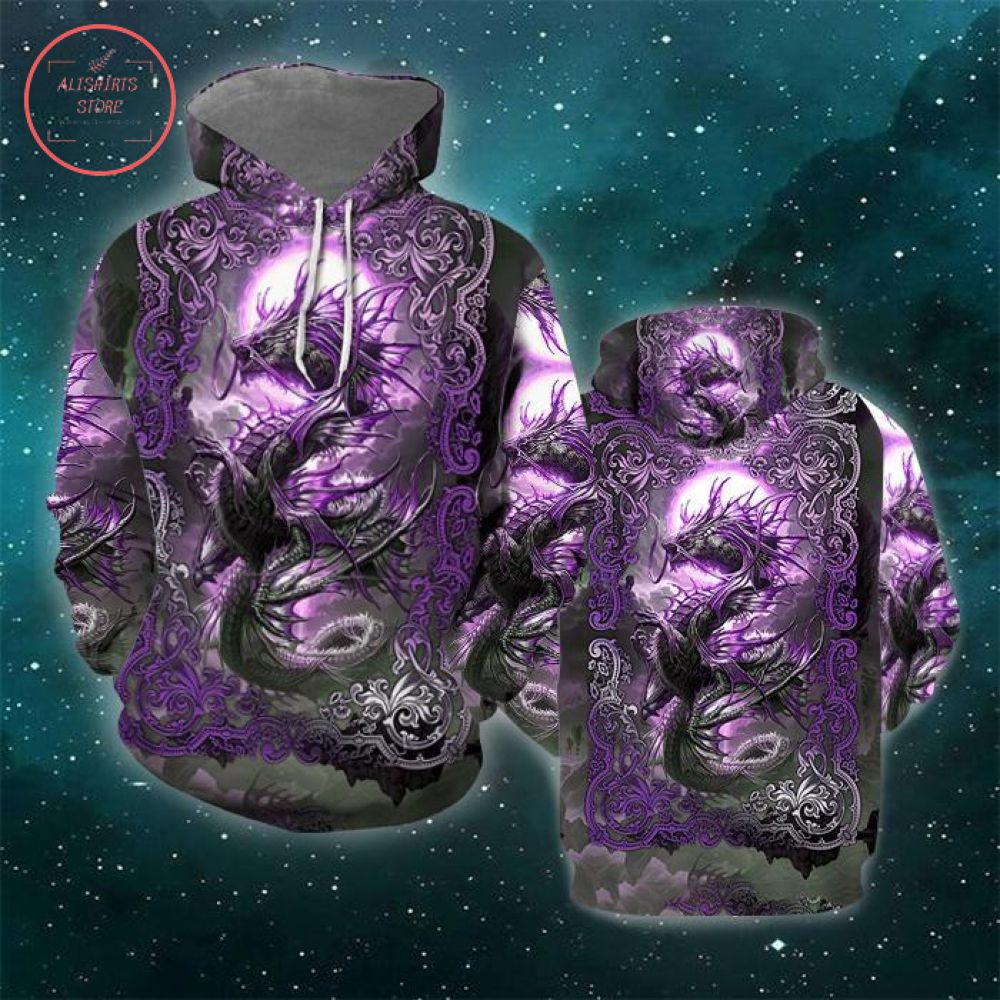 Dragon Spirt Purple 3D Hoodie