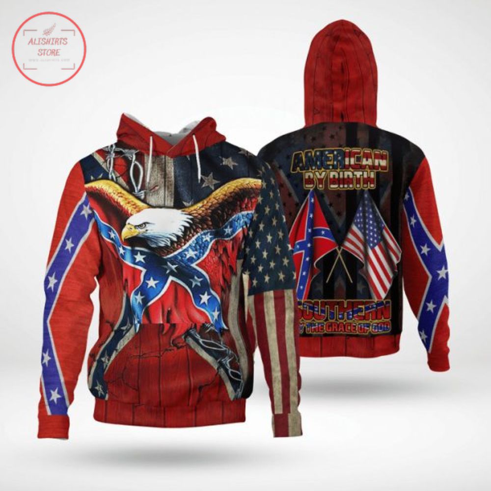 Eagle Confederate Flag American 3D Hoodie