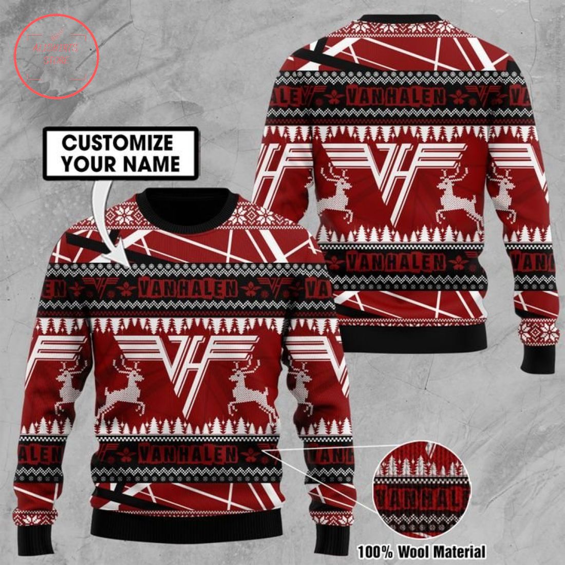 Eddie Van Halen Ugly Christmas Sweater