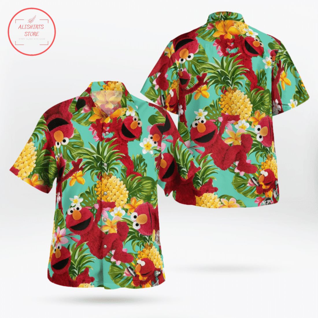 Elmo Tropical Hawaiian Shirt