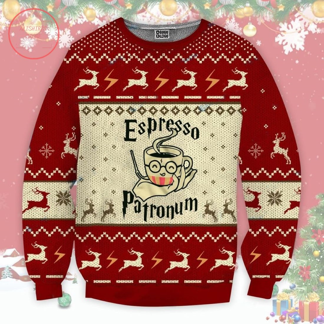 Espresso Patronum Ugly Christmas Sweater