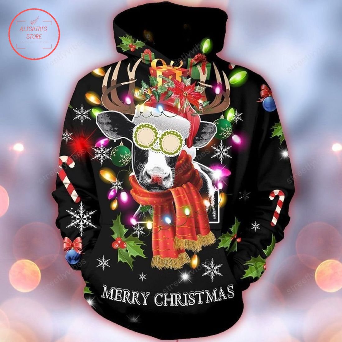 Farmer Cow Christmas 3d Hoodies