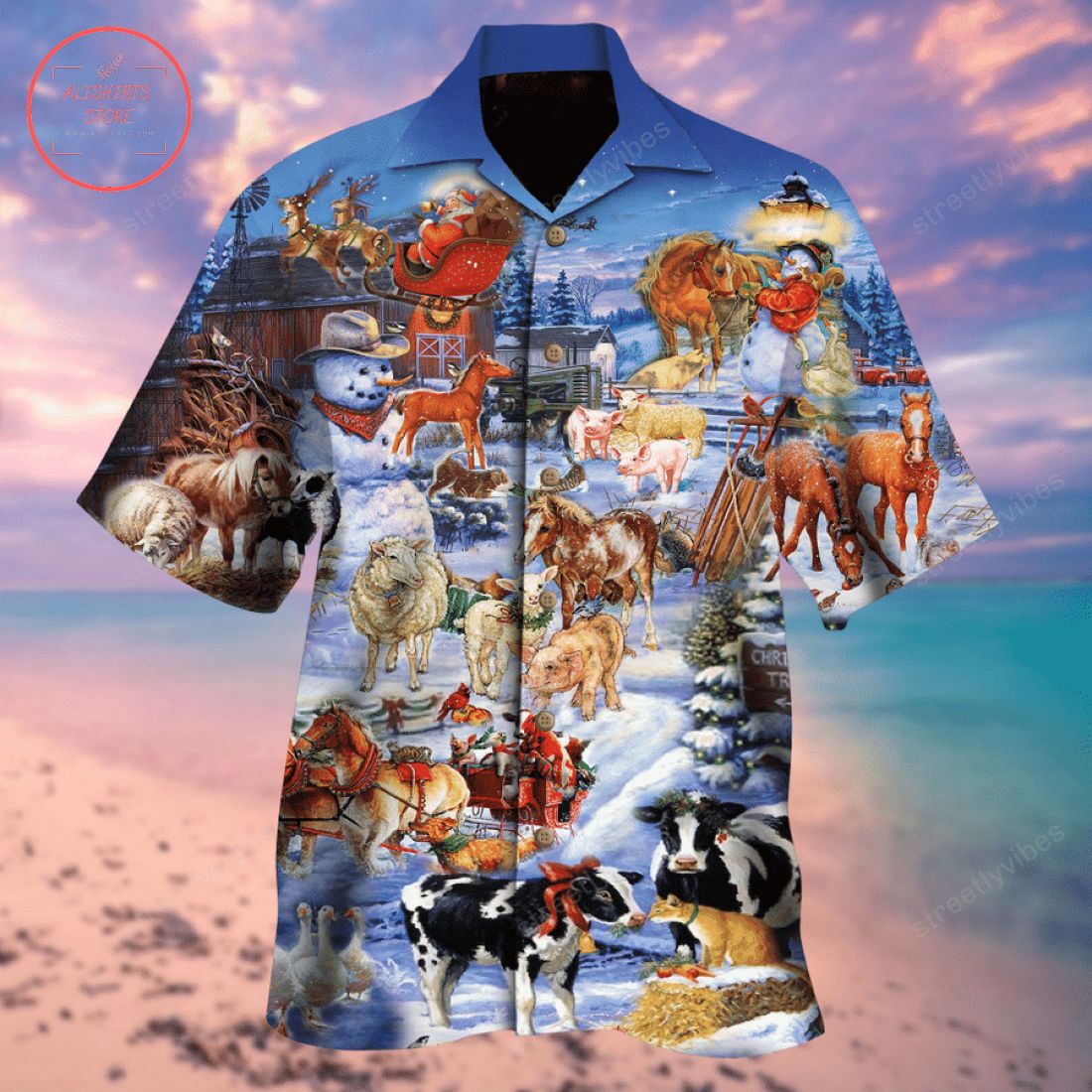 Farmer Night Christmas Hawaiian Shirt