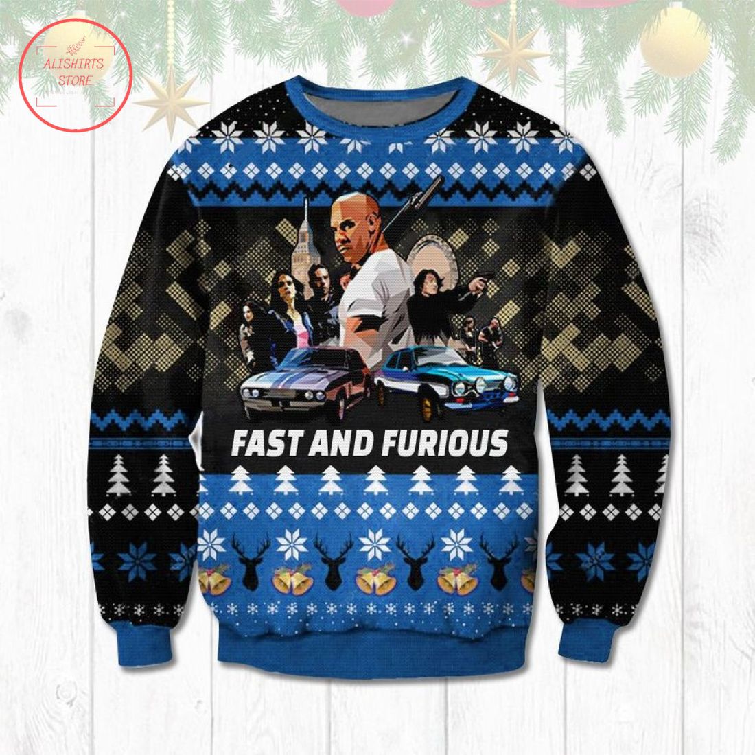 Fast and Furious Ugly Christmas Sweater