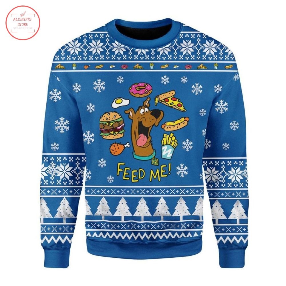 Feed Me Scooby-Doo Ugly Christmas Sweater