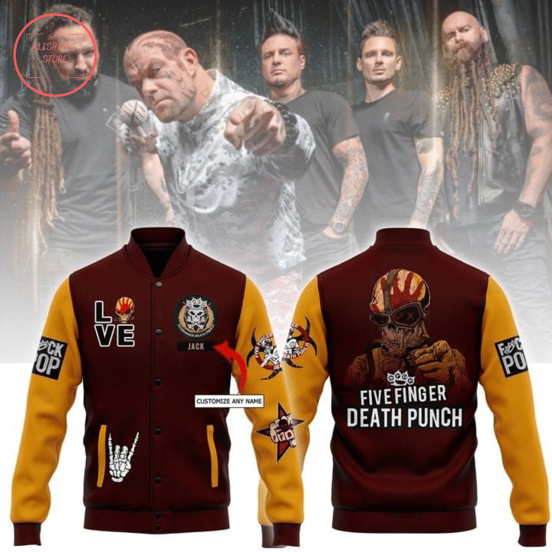 Five Finger Death Punch Baseball Jacket